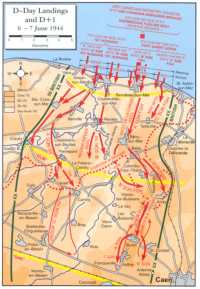 D-Day Canadian Assaults Map